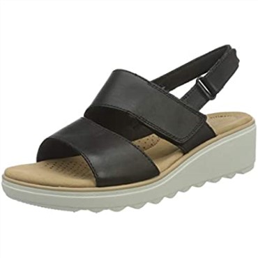Sandalia Mujer Cuña Jillian Perla Clarks Negro