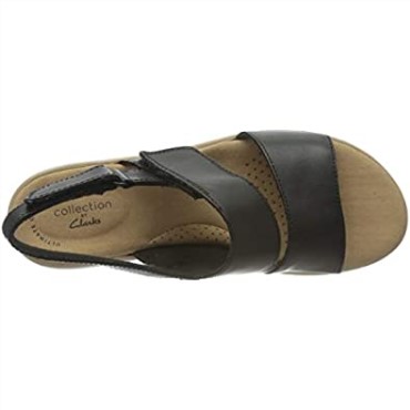 Sandalia Mujer Cuña Jillian Perla Clarks Negro