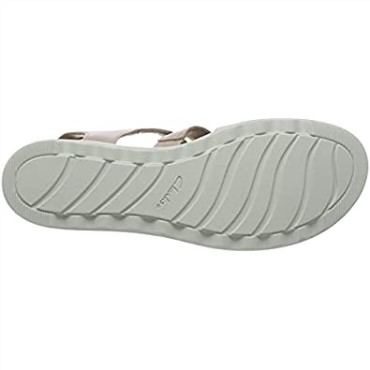 Sandalia Mujer Cuña Jillian Cuarzo Clarks Cuero Rosa Polvoriento