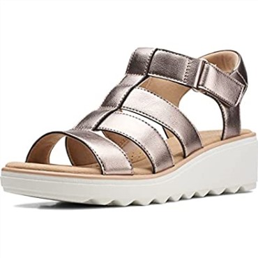 Sandalia Con Cuña De Cuarzo Jillian Para Mujer Clarks Sintético Metalizado