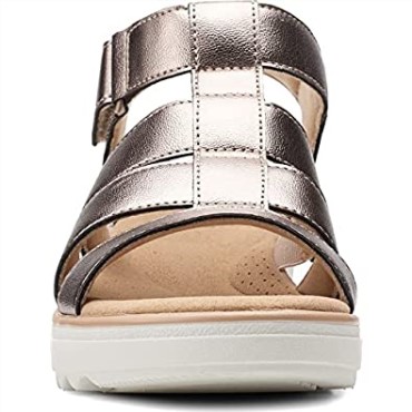 Sandalia Con Cuña De Cuarzo Jillian Para Mujer Clarks Sintético Metalizado