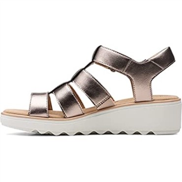 Sandalia Con Cuña De Cuarzo Jillian Para Mujer Clarks Sintético Metalizado
