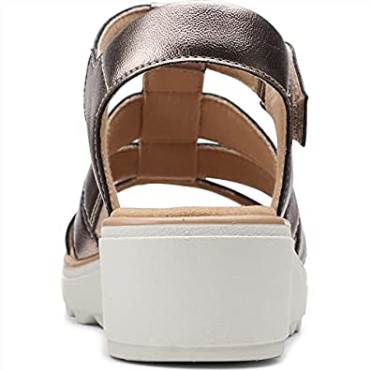 Sandalia Con Cuña De Cuarzo Jillian Para Mujer Clarks Sintético Metalizado