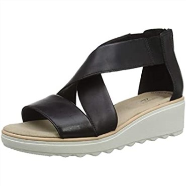 Sandalia Con Cuña Jillian Rise Para Mujer Clarks Negra