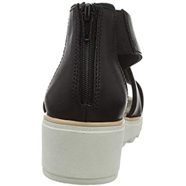 Sandalia Con Cuña Jillian Rise Para Mujer Clarks Negra