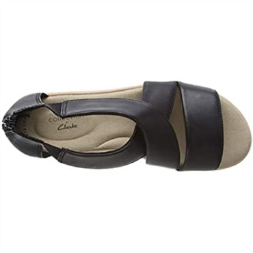Sandalia Con Cuña Jillian Rise Para Mujer Clarks Negra