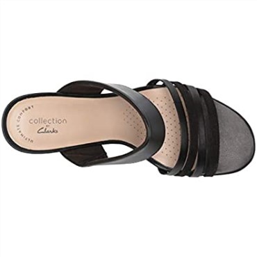 Sandalia Tacón Mujer Jocelynne Andi Piel Negra Combi Clarks