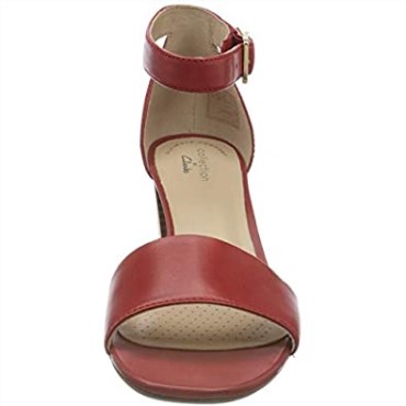 Zapatos De Salón De Mujer Jocelynne Cam Clarks Cuero Rojo