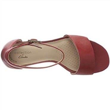 Zapatos De Salón De Mujer Jocelynne Cam Clarks Cuero Rojo