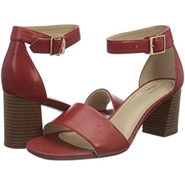 Zapatos De Salón De Mujer Jocelynne Cam Clarks Cuero Rojo