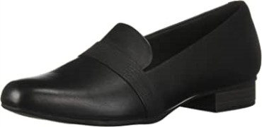 Mocasin Mujer Juliet Ariel Clarks Cuero Negro