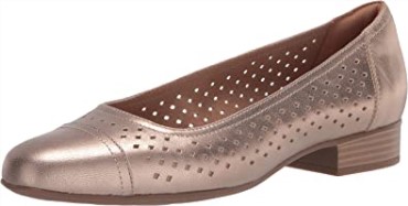 Bailarinas Mujer Juliet Cedro Clarks Piel Metalizada