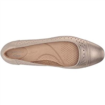Bailarinas Mujer Juliet Cedro Clarks Piel Metalizada