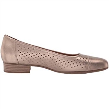 Bailarinas Mujer Juliet Cedro Clarks Piel Metalizada