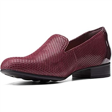 Mocasines Mujer Juliet Hanley Clarks Burgundy Interest Cuero