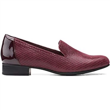 Mocasines Mujer Juliet Hanley Clarks Burgundy Interest Cuero