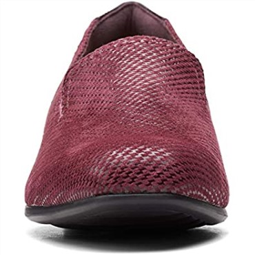 Mocasines Mujer Juliet Hanley Clarks Burgundy Interest Cuero