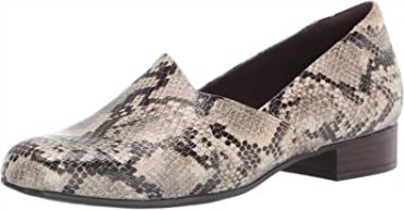 Mocasines Mujer Juliet Palm Serpiente Taupe Clarks