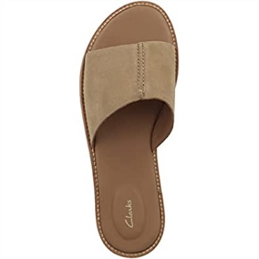 Karsea Mule Slide Sandalia Clarks Para Mujer Ante Marrón Claro