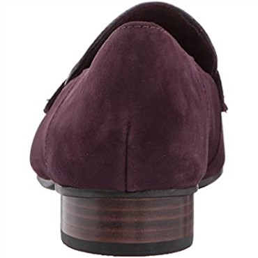 Mocasines Keesha Cora Pen New Para Mujer Gamuza Color Berenjena Clarks