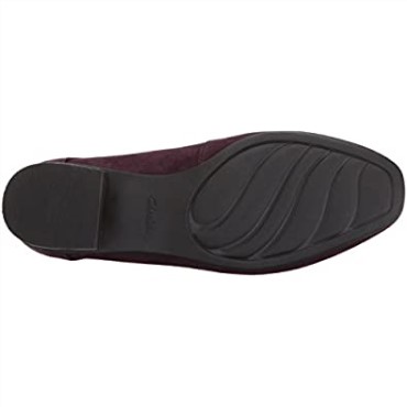 Mocasines Keesha Cora Pen New Para Mujer Gamuza Color Berenjena Clarks
