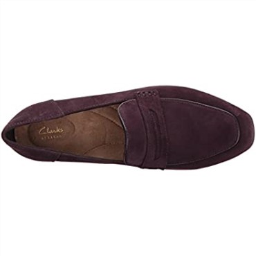 Mocasines Keesha Cora Pen New Para Mujer Gamuza Color Berenjena Clarks