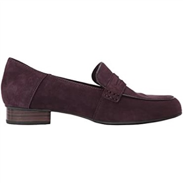 Mocasines Keesha Cora Pen New Para Mujer Gamuza Color Berenjena Clarks