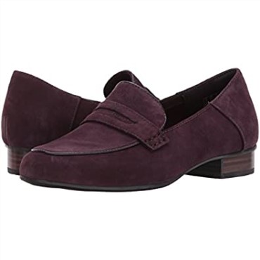 Mocasines Keesha Cora Pen New Para Mujer Gamuza Color Berenjena Clarks