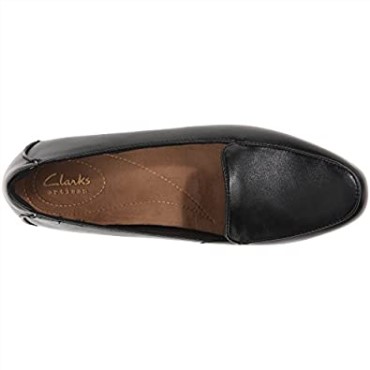 Mocasines Mujer Keesha Luca Punta Cerrada Clarks Cuero Negro