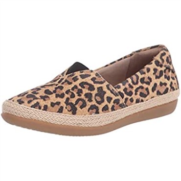 Sandalia Con Cuña Lafley Jess Para Mujer Color Tostado Leopardo Gamuza Clarks