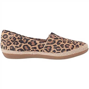 Sandalia Con Cuña Lafley Jess Para Mujer Color Tostado Leopardo Gamuza Clarks