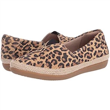 Sandalia Con Cuña Lafley Jess Para Mujer Color Tostado Leopardo Gamuza Clarks