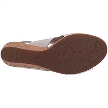Sandalia Cuña Mujer Lafley Joy Blanco Piel Clarks