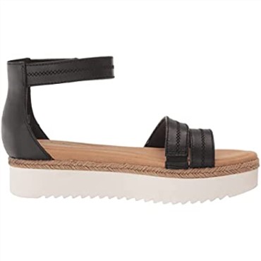 Sandalia Plana Mujer Lana Glide Clarks Piel Negra