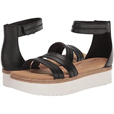 Sandalia Plana Mujer Lana Glide Clarks Piel Negra