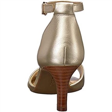 Sandalia De Tacón Mujer Laureti Grace Clarks Champagne Piel Metalizada