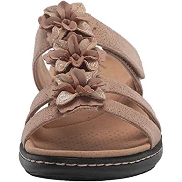 Sandalia Plana Mujer Laurieann Judi Sand Piel Sintetica Combi Clarks