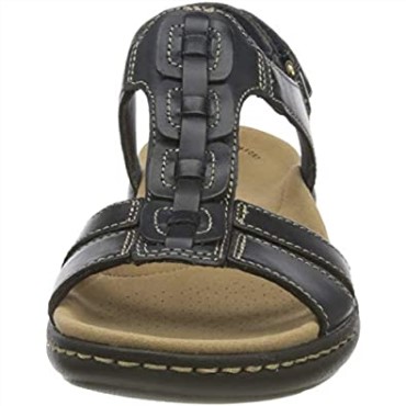 Sandalia Plana Mujer Laurieann Kay Clarks Piel Azul Marino