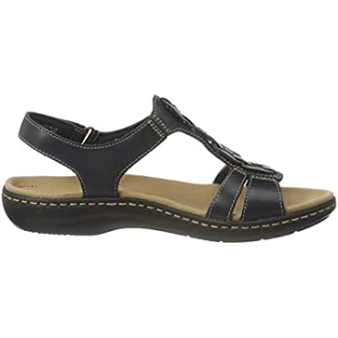 Sandalia Plana Mujer Laurieann Kay Clarks Piel Azul Marino
