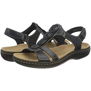 Sandalia Plana Mujer Laurieann Kay Clarks Piel Azul Marino