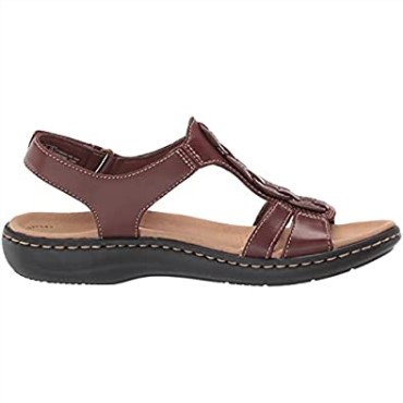 Sandalia Plana Mujer Laurieann Kay Clarks Cuero Tostado