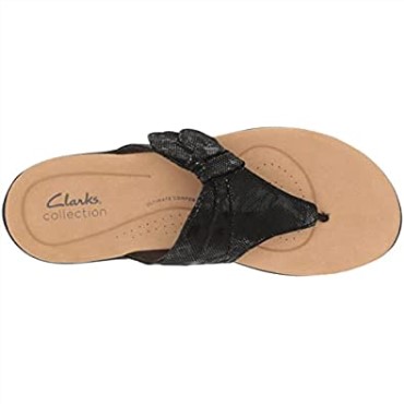 Sandalia Plana Mujer Laurieann Rae Clarks Textil Negro