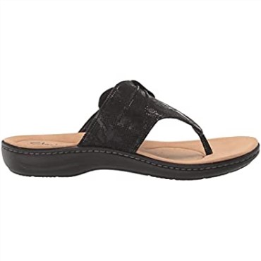 Sandalia Plana Mujer Laurieann Rae Clarks Textil Negro