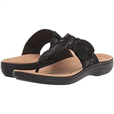 Sandalia Plana Mujer Laurieann Rae Clarks Textil Negro