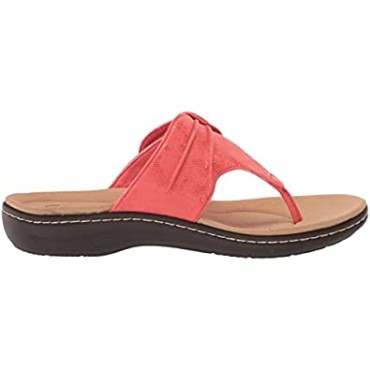 Sandalia Plana Mujer Laurieann Rae Clarks Coral Brillante Textil