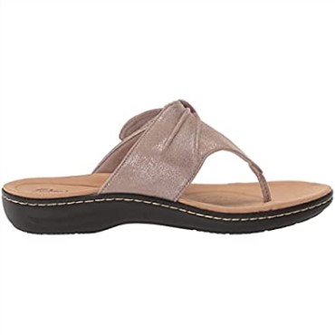 Sandalia Plana Mujer Laurieann Rae Clarks Taupe Metalizado Sintético
