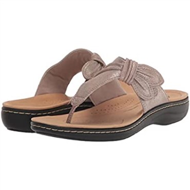 Sandalia Plana Mujer Laurieann Rae Clarks Taupe Metalizado Sintético