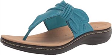 Sandalia Plana Mujer Laurieann Rae Clarks Textil Turquesa