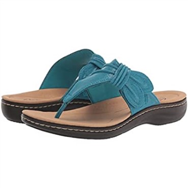 Sandalia Plana Mujer Laurieann Rae Turquesa Textil Clarks