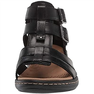 Sandalia Plana Mujer Laurieann Remi Clarks Nubuck Negro